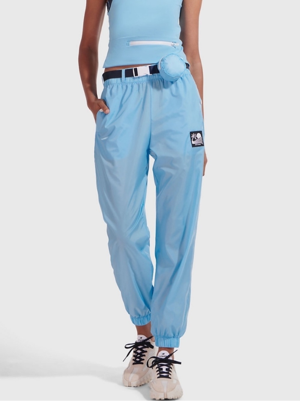 {STAUD x New Balance} Blue Windbreaker Track Jogger Pants WAP93